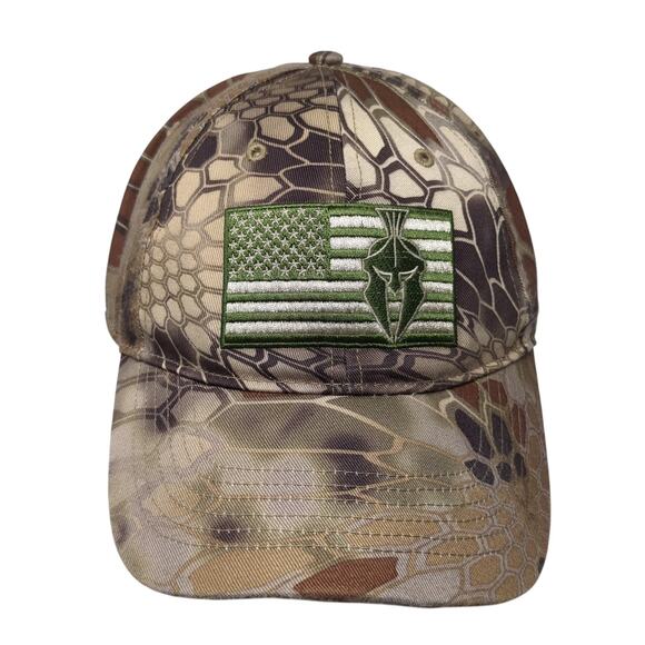 Spartan American Flag Stapback Baseball Cap Multicolor OS Adjustable Kryptek - Picture 1 of 9